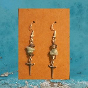 Silver Sword Earrings